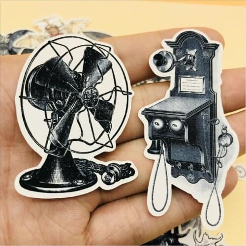 25Pcs Retro Black White Hands Stickers Junk Journal Diary Planner Stickers Scrapbooking Decorative Sticker DIY Craft Photo Album