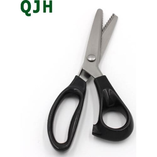 Zigzag Scissors Steel Blade Shears Fabric Edge Pinking Scissors Round Sewing Cut Dressmaking Tailor Shears Accessories 3 4 5 7mm