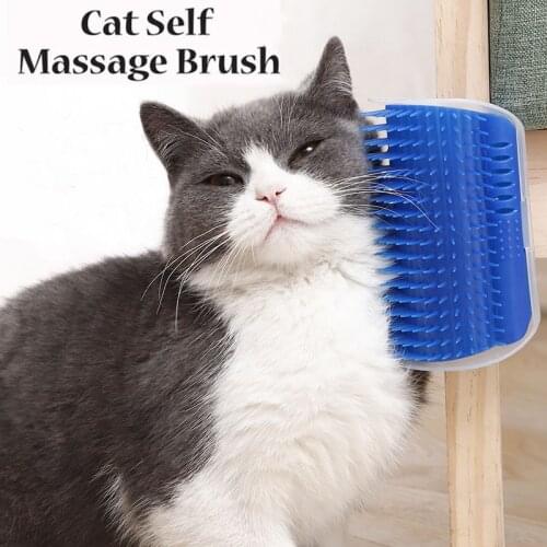 Cat Self Groomer With Catnip Soft Cats Wall Corner Massage Cat Comb Brush Rubs The Face With A Tickling Comb Pet Grooming Supply