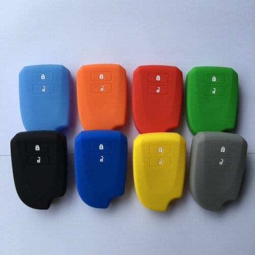 Rubber Silicon Funda Llave Key Remote Holder Cap For Toyota Cute Vios Carina 2 Button FOB Keyless