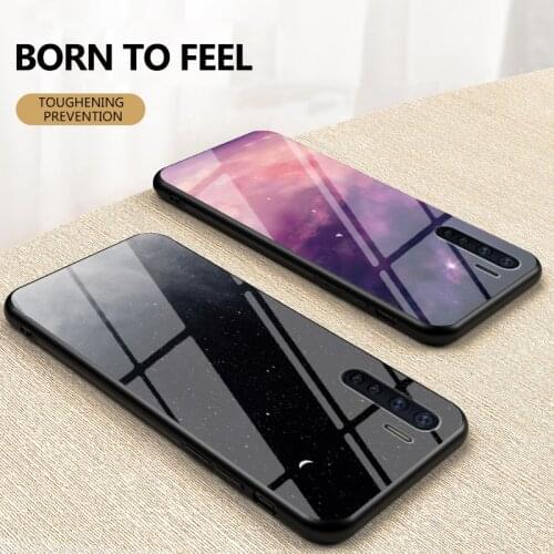 Luxury Starry Sky Glass Phone Case for OPPO A91 A92020 A83 A73 A77 Hard Cover Coque for OPPO A52 A92S A12 A12e Anti-fall Case