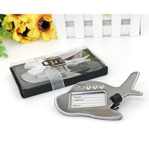 Christmas gift alloy airplane luggage tag luggage tag 100PCS