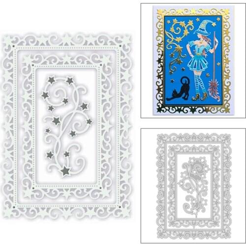 2020 New Layered Nesting Metal Cutting Dies Iris and Star Die Cut Scrapbooking For Holiday Crafts Card Making No Stamps Sets