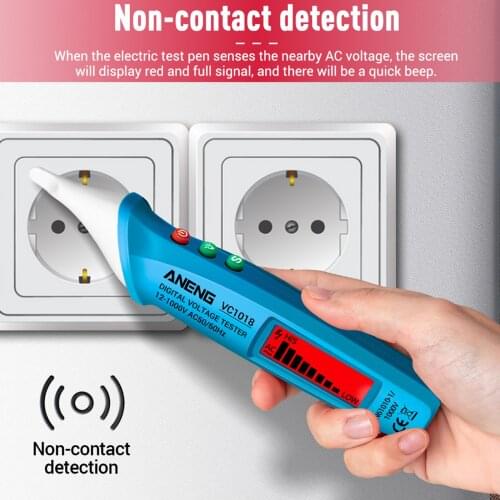 ANENG VC1018 Electric Sensor Tester Pen Digital Intelligent AC Voltage Meter 1000V Digital Voltmeter Buzzer Detector Electric
