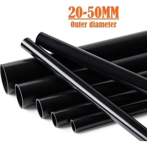 2pcs 50cm O.D 20~50mm black UPVC Pipe Aquarium Water Supply Pipe Irrigation Fish Tank PVC Pipe Drainpipe Water Tube