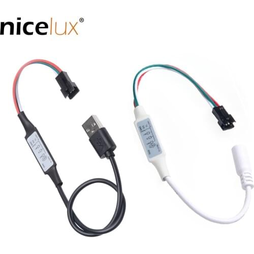 USB DC 5V 3key Button Control Switch for 3pin WS2812 RGB 5050 LED Pixel Strip Module Light with JST Connector WS2812B Controller