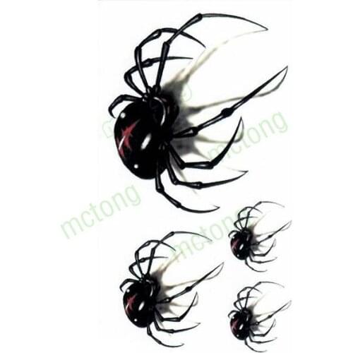 Waterproof Temporary tatoo stickers Halloween 3d spider tatto Tatuajes Hand Tatouage Body flash fakeTattoo Sticker Taty