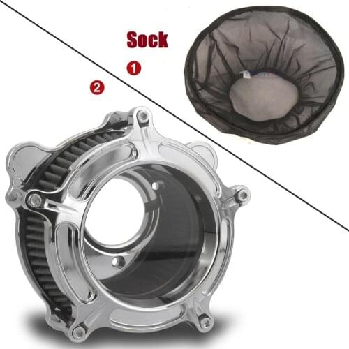 For Harley Sportster XL 883 1200 2004-2020 iron883 All Chrome clarity Air Cleaner Intake Filter Rain Socker Cover