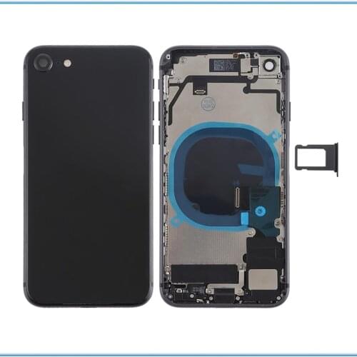 High quality For iphone X XR Back Housing Assembly Full Middle Frame Chassis Rear Battery Cover With Back Glass Flex Cable CE