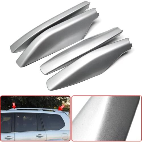 4pcs Black ABS Roof Rack Rails End Cap Protection Cover Shell For Lexus GX470 2003 2004 2005 2006 2007 2008 2009 Car Accessories