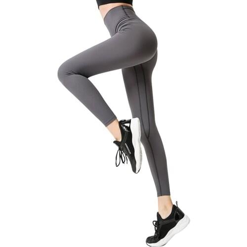 Gym Leggings Tights Woman Sports Fitness Leggings High Waist Nylon Sports Pants Female Running Pants Training Femme Yoga Pants
