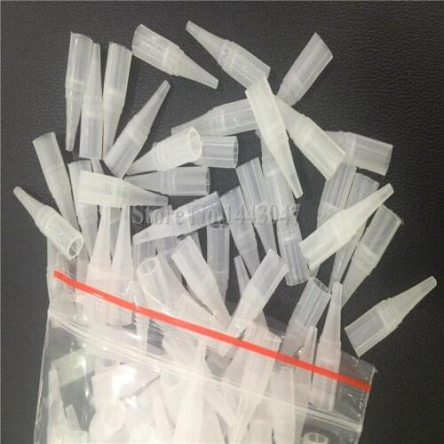 Fresshipping 100Pcs Tattoo Machine 3R Plastic Tips Needle With 100Pcs 0.35*50MM 3R Needles For Permanent Makeup