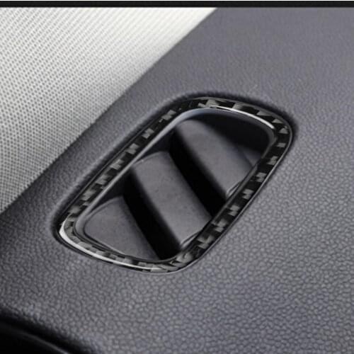 2Pcs Genuine Carbon Fiber For BMW MINI F60 Car Dashboard Air Outlet Cover Trim Styling Sticker
