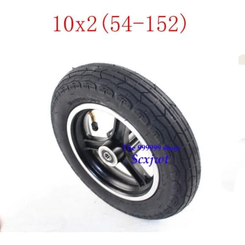 2019 Hot Sale New 10x2/54-152 Tyre Inner Tube Rims Hub Set Fits Mountain Buggy Electric Scooter Balancing Car Brake Wheels