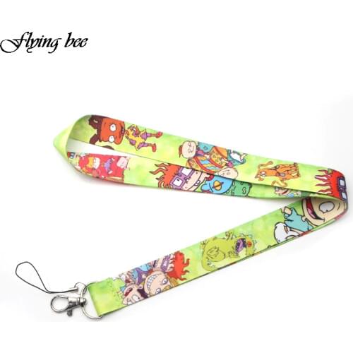 Flyingbee Kawaii kids Keychain Cartoon Cute Phone Lanyard Women Fashion Strap Neck Lanyards for ID Card Phone Keys X0094