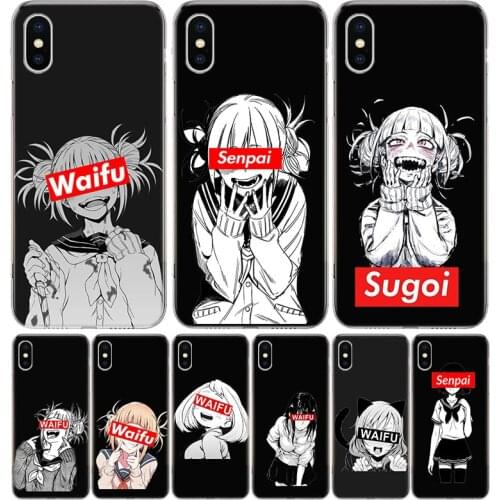 Sugoi Senpai Anime Waifu Cover Phone Case For Iphone 11 12 Mini Pro 7 6 X 8 6S Plus XS MAX + XR 5S SE 10 9 Art TPU Coque Capa Sh