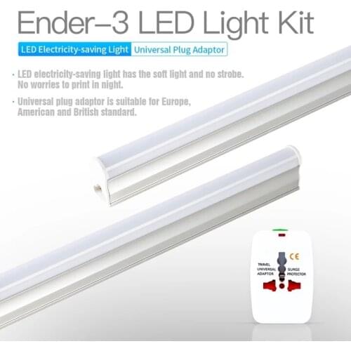 Creality 3D 110/220V Ender-3 LED Light Kit with Universal Plug Adaptor for Ender-3 V2 Ender-5 CR-10 Series 3D Printer Parts