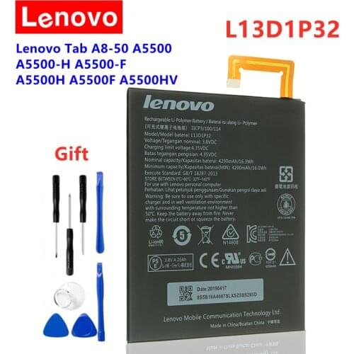 Lenovo L13D1P32 L13T1P32 Original Battery For Lenovo A8-50 A5500 label S8-50 battery L13D1P32 Battery 4290mAh