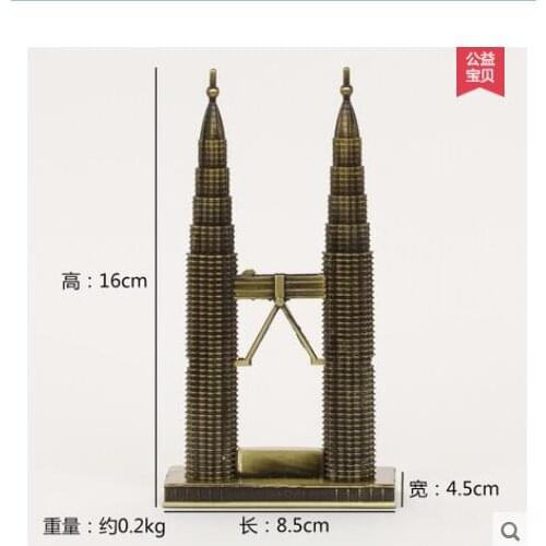 Crafts Metal Figurine Statue Vintage world famous landmark metal craft metal decoration model Eiffel creative gifts