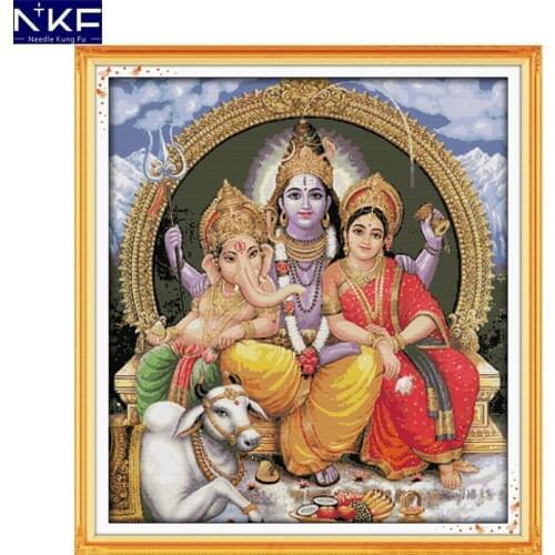 NKF Western Religions Counted Cross Stitch Sets Needlework DIY Kits Embroidery Chinese Cross Stitch Pattern for Home Decor