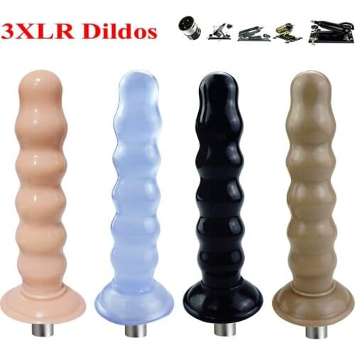 Traditional Sex Machine Attachment 3XLR Attachment Dildo Anal Beads Plug Sex Love Machine penis accessories For Woman Man