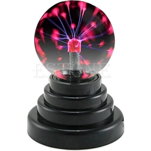 New USB Magic Black Base Glass Plasma Ball Sphere Lightning Lamp Light Party