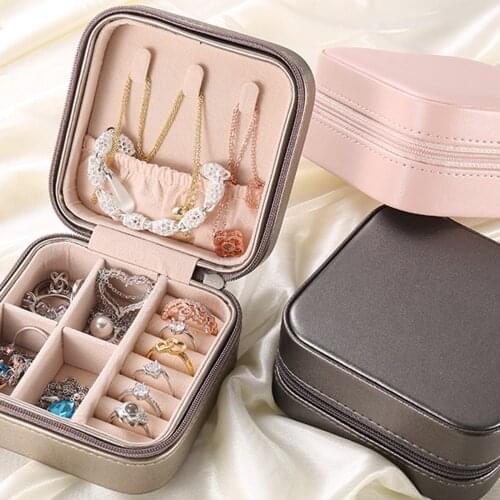 Newest Universal Jewelry Organizer Display Travel Jewelry Case Boxes Portable Jewelry Box Button Storage Zipper Jewelers
