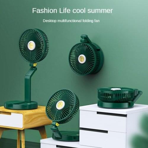 Portable mini handheld air cooler for students to learn folding table lamp type USB small creative electric fan