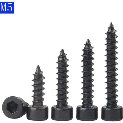 M5 ( 5mm ) Socket Head Cap Screw Self Tapping Screws High Tensile 8 Black Oxide NEW