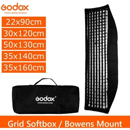 Godox 22x90cm 30x120cm 50x130cm 35x140cm 35x160cm Portable Honeycomb Grid Softbox soft box with Bowens Mount for Studio Flash