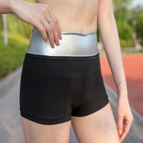 Sweat Sauna Pants Body Shaper Slimming Shorts Tummy Control Fitness Workout Fat Burning Pants for Female Sportswear
