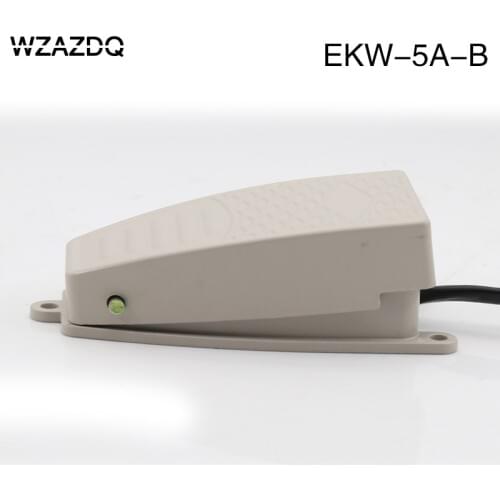 WZAZDQ Foot switch EKW-5A-B Foot pedal Self-resetting line 10CM Foot switch controller