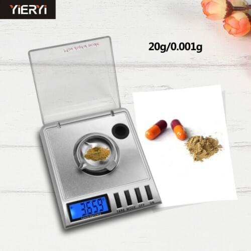 Yieryi New 0.001-20g 0.001X20g Mini Digital Pocket Jewelry Diamond Weight Scale Digital Electronic Portable Balance Weight