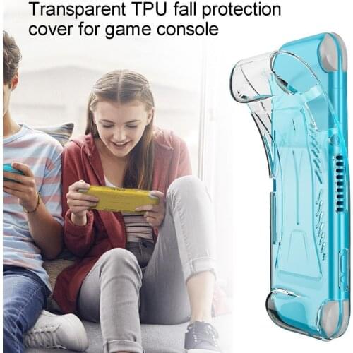 Protective cover for nintendo switch lite, protective case, transparent, anti-drop, shockproof, for console fingerprint
