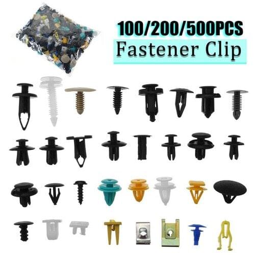 500/200/100/50PCS Mixed Auto Fastener Vehicle Car Bumper Clips Retainer Fastener Rivet Door Panel Fender Liner For All Car