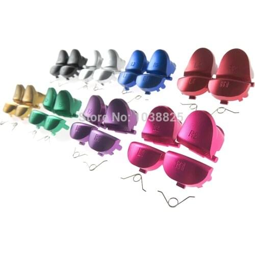 8Sets/LOT For Playstation 4 jds-010 jds-001 jdm-001 010 Metal aluminum alloy L2 R2 L1 R1 triggers buttons for ps4 Controllers