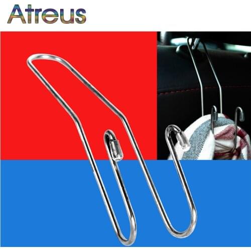 Aterus Car multi-functional stainless steel car seat hook for Peugeot 307 206 407 Citroen C4 C5 Honda Civic Accord CRV Lada