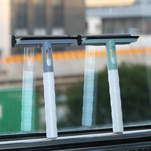 Household Double-side Brush Scraper with Sprayer Window Car Glass Cleaner Wiper