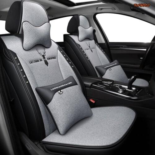 KAHOOL flax car seat covers For Peugeot 106 201 205 206 207 2008 3008 301 306 307 308 405 406 407 4008 5008 seat cover cars