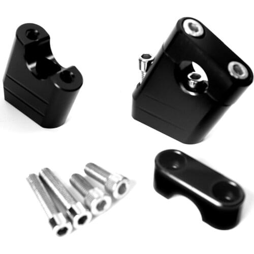 Black For Universal Motorcycle Bike Handlebar Riser Clamp Taper 7/8" 22mm alumium