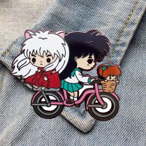 DZ1005 Anime Couple Enamel Pin Brooch Backpack Collar Hat Badge Lapel Pin Women Men Jewelry Gifts