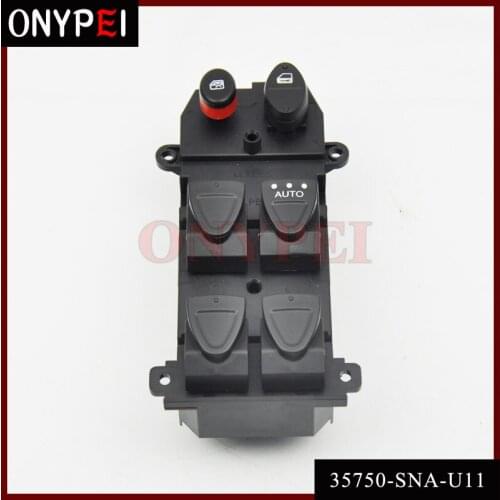 Power Window Master Control Switch 35750-SNA-U11 For Honda Civic 06-11 R16A1 35750SNAU11