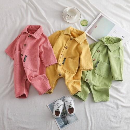 Baby Girls Rompers Autumn Cartoon Print Long Sleeve Bodysuits for Boy Kids Clothing Fashion Korean Newborn Boys One-Pieces 2020