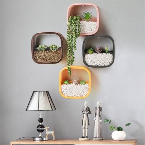 Small Fish Tank Home Decor High Quality Durable Wall Shelf Flower Pot