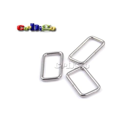 10pcs Metal Adjustable Rectangle D Ring Belt Ribbon Buckle For Backpacks shoes Pets Collar Buckles DIY Accessory Size 1"(25mm)