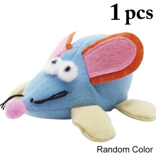 Soft Cute Mini Fleece False Pet Cat Mouse Toy Funny Rotatable Cat Chewing Toy Kitten Puppy Playing Training Toys Pet Accessories