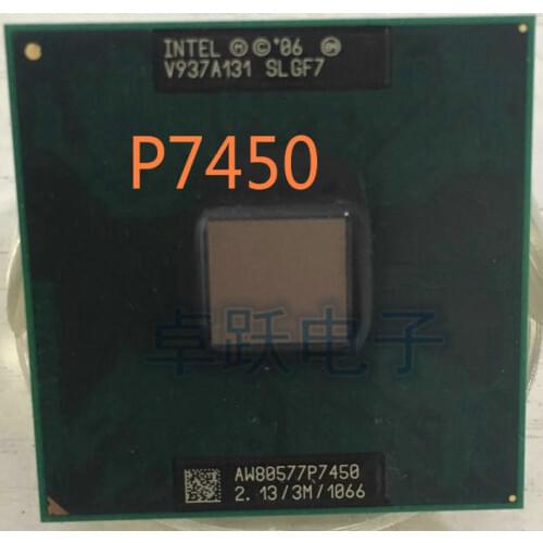 Original Intel Laptop P7450 CPU 2.13GHz/3M/1066 PGA SLB54/SLGF7 support PM45/GM45 processor free shipping
