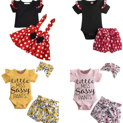Toddle Dress For Baby Boy Girl Cloths Cute Style Sunsuit Letter Top And Short Pants Baby Cotton Infant Birthday Outfits 0-2 Yrs