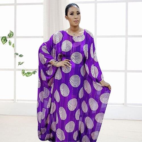 Beach Style Dress Boho Loose Elegant Party Batwing Sleeve O Neck Summer Abayas Muslim Summer Dresses for Women 2021