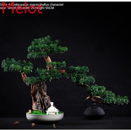 Root Carving Crafts Simulation Pine Stone New Chinese Book Desktop Living Room Desktop Bonsai Decoration